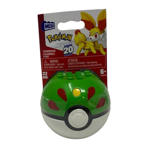 MEGA Construx Pokemon Fennekin Series 20 #HWR21 32 Pcs NEW - Picture 1 of 7